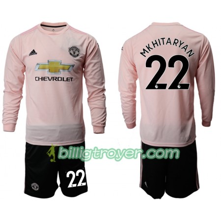 Billige Fotballdrakter Manchester United MKHITARYAN 22 Barn Bortedraktsett 2018/19 Langermet